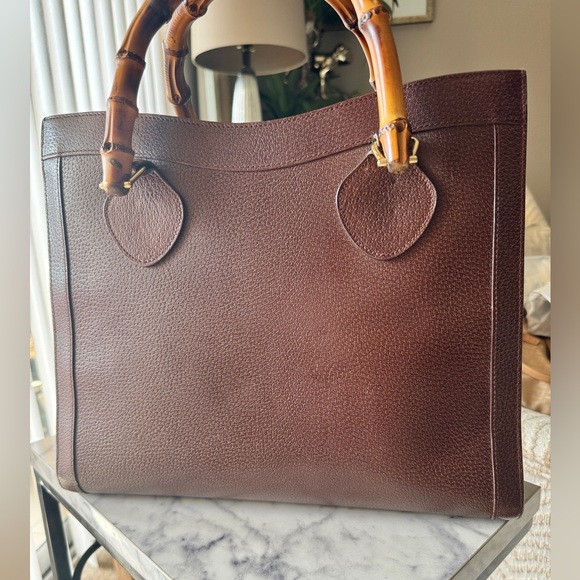 Gucci Diana Large Vintage Bamboo tote in Brown - Picture 4 of 16